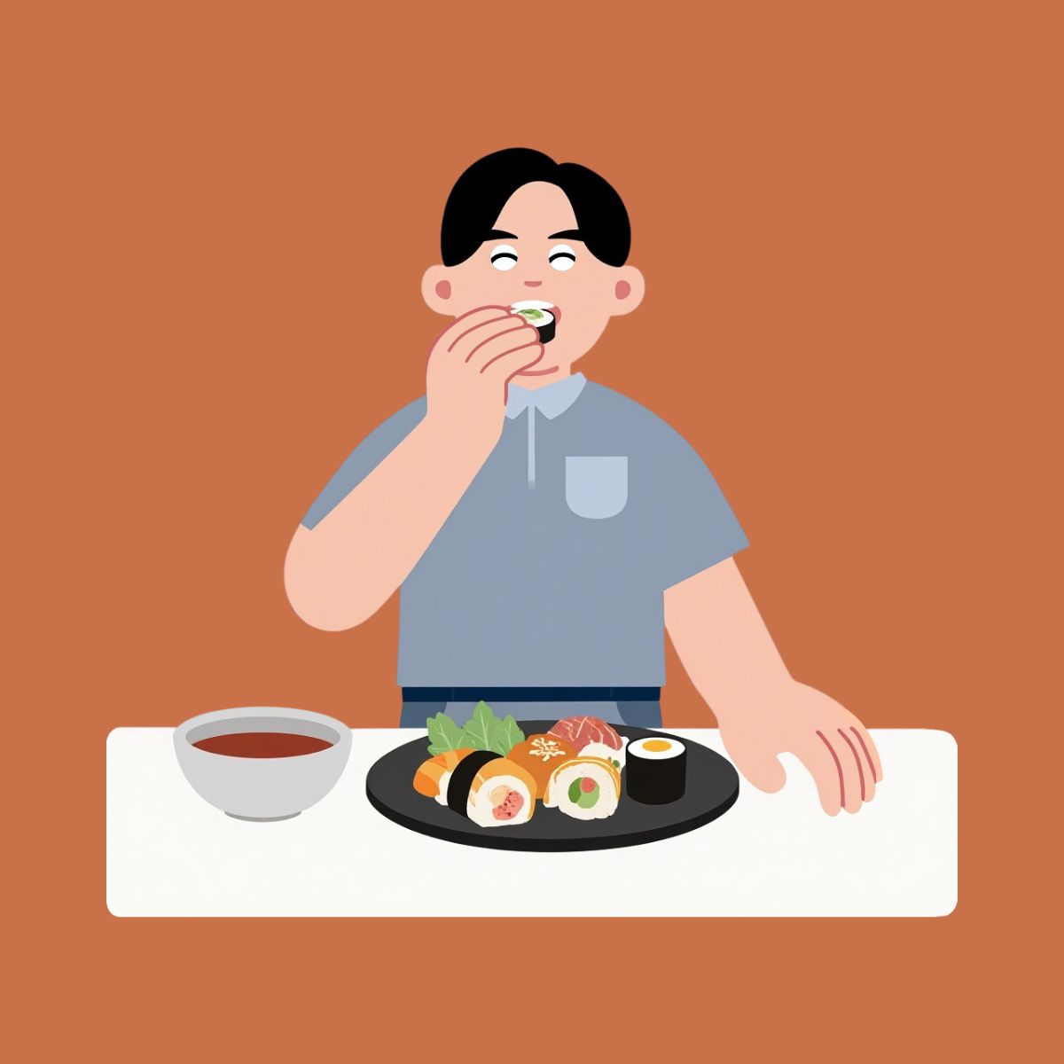 eating fast food